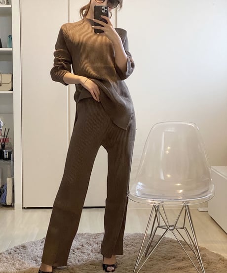 リブニットセットアップ　4色展開
