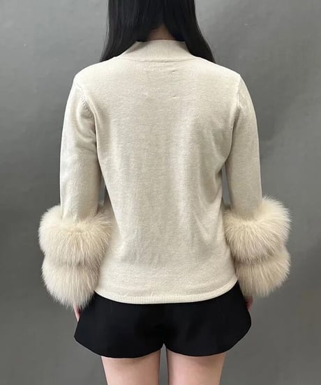 フォックスファーニット　2色展開