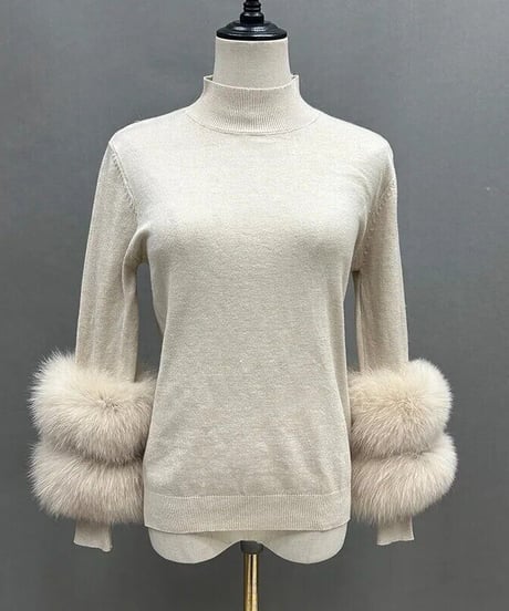 フォックスファーニット　2色展開