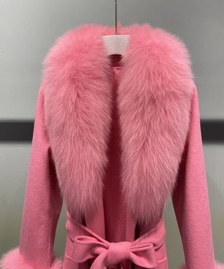 フォックスファーロングコート　5色展開