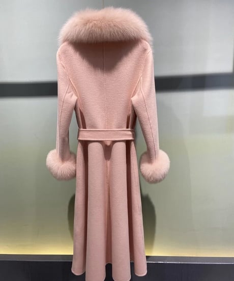 フォックスファーロングコート　5色展開