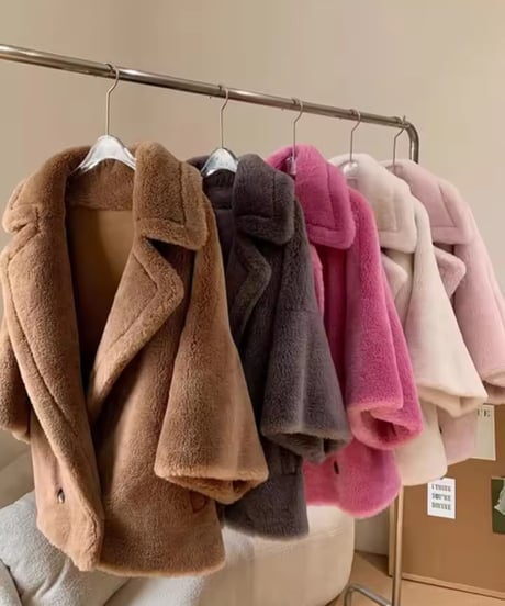 テディベアショートコート　4色展開