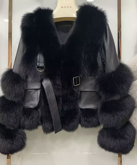 フォックスファーコート　4色展開