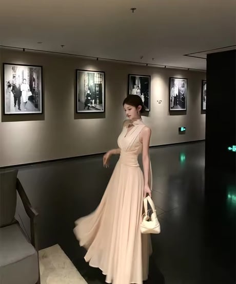 シフォンロングワンピース