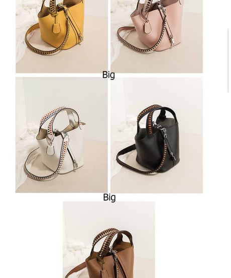 ステッチハンドルバッグ　bigサイズ　4色展開
