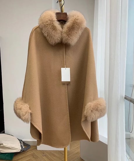 カシミヤウールケープ　3色展開