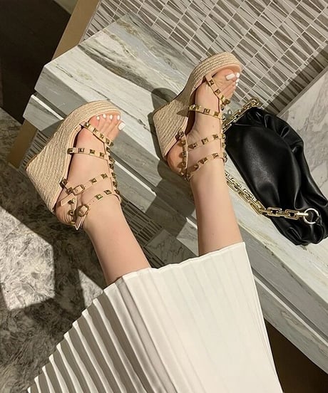 即納♡ウエッジソールサンダル　2色展開