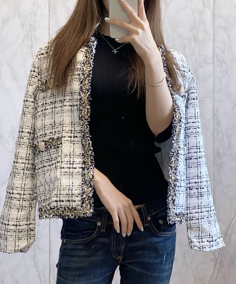ツイードジャケット　2色展開