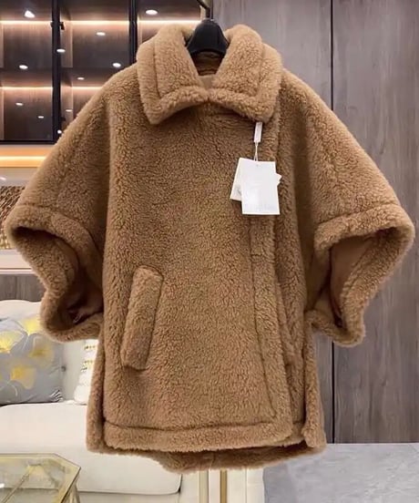 ファーポンチョ　5色展開