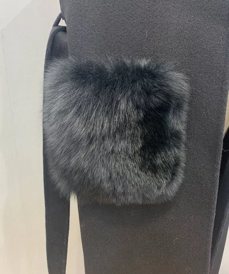 カシミヤフォックスファーベスト 2色展開 | celeste