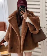 テディベアショートコート　4色展開