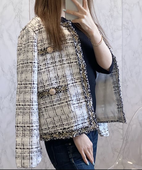 ツイードジャケット　2色展開