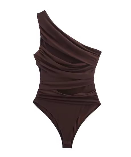 メッシュ素材ボディースーツ　3色展開