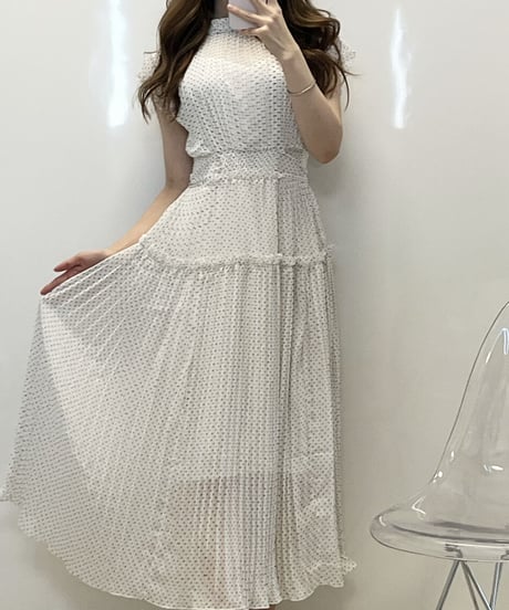 プリーツロングワンピース　4色展開