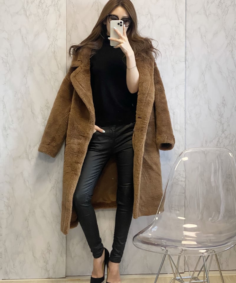 1er Arrondissement ベージュファーコート　✴︎新品、未使用 着画あり♡ファーコート 6色展開 | celeste