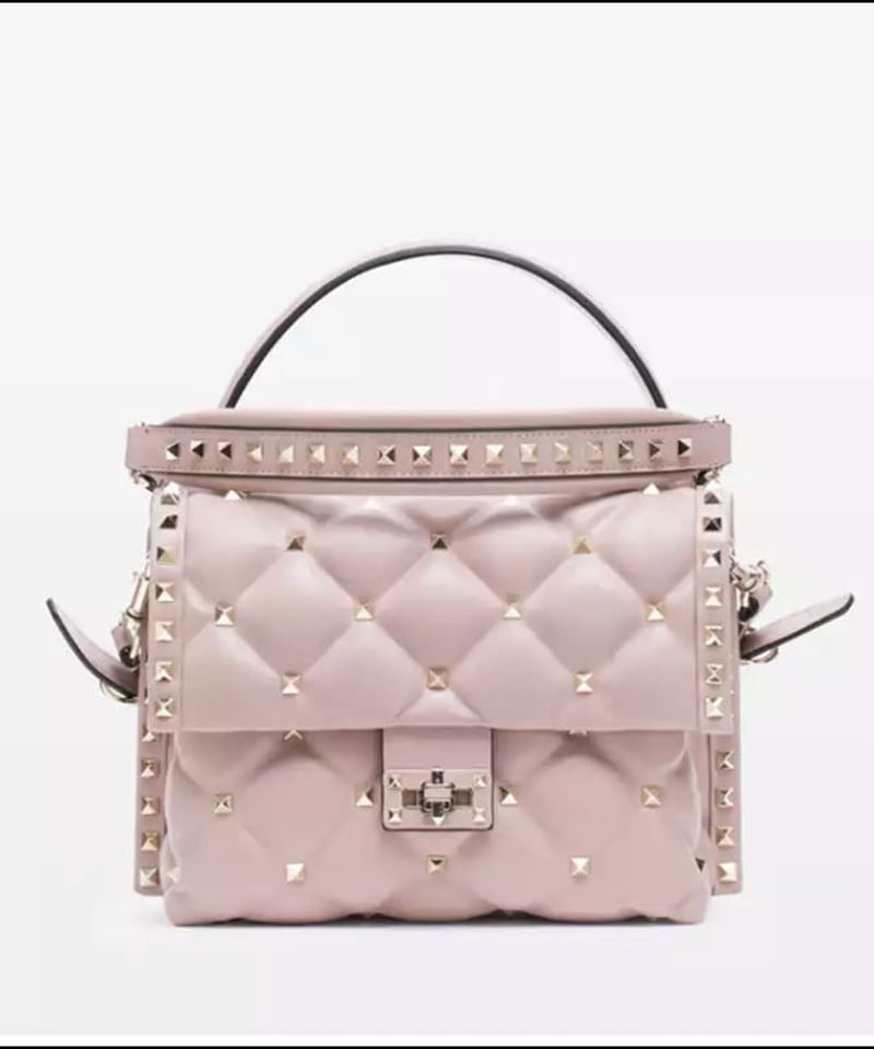 綺麗め　TAMBU バッグ　スエード調フェイクシープスキン　真鍮スタッズ 綺麗め TAMBU バッグ スエード調フェイクシープスキン 真鍮スタッズ