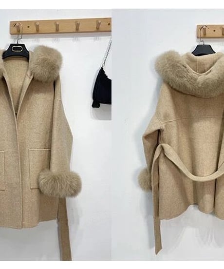 リアルフォックスファーコート　5色展開