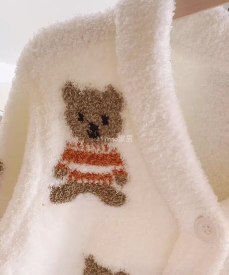 もこもこくまちゃんルームウェア　2色展開