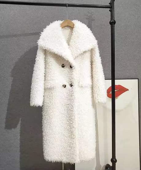 ムートンロングコート 2色展開