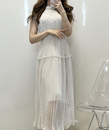 プリーツロングワンピース　4色展開