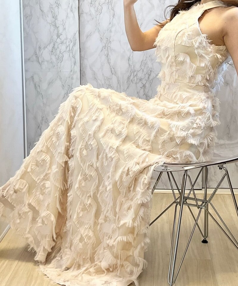 人気！ストーン付きツートンカラースタンダードドレス✨後ろファスナーあり！ 74a2263751ee457eed329214950a5a
