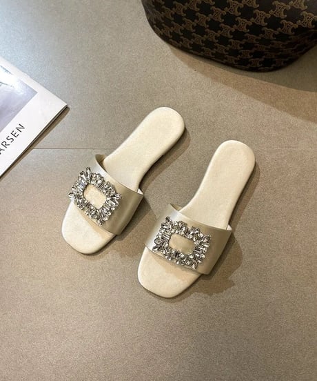 サテンフラットサンダル 6色展開