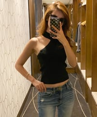 ワンショルニットタンクトップ　4色展開