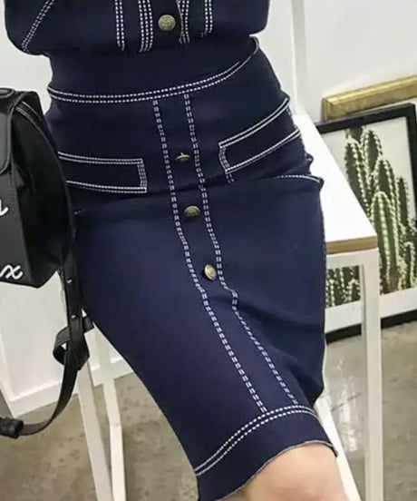 デニムスカートセットアップ　2色展開