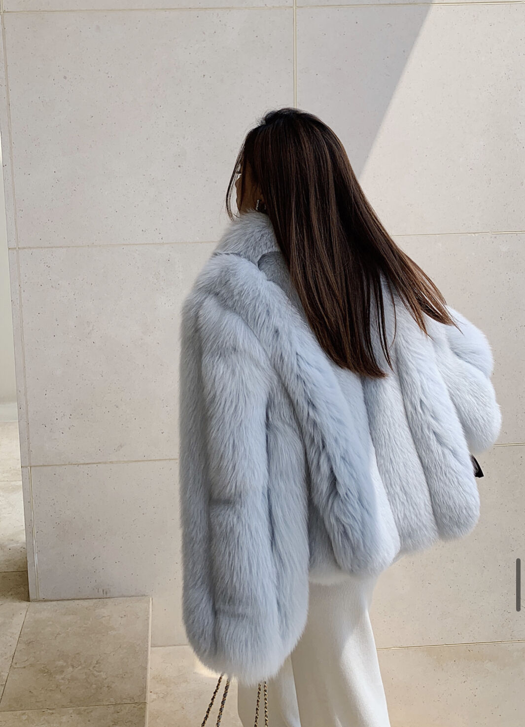 soleil アンゴラ100% ケープ ポンチョコート フォックスファー SOLEILソレイユ ファーポンチョ アンゴラコート フォックス