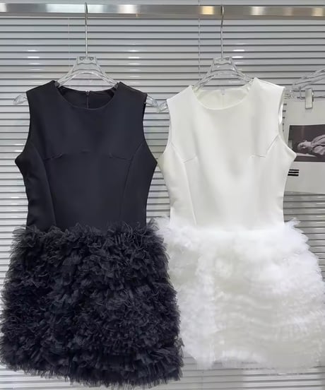 フリルミニワンピース　3色展開