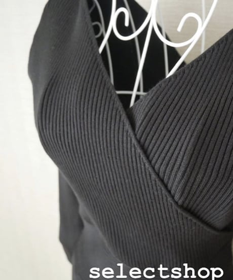 美ラインリブニットワンピース  4色展開