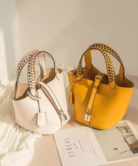 ステッチハンドルバッグ　bigサイズ　4色展開
