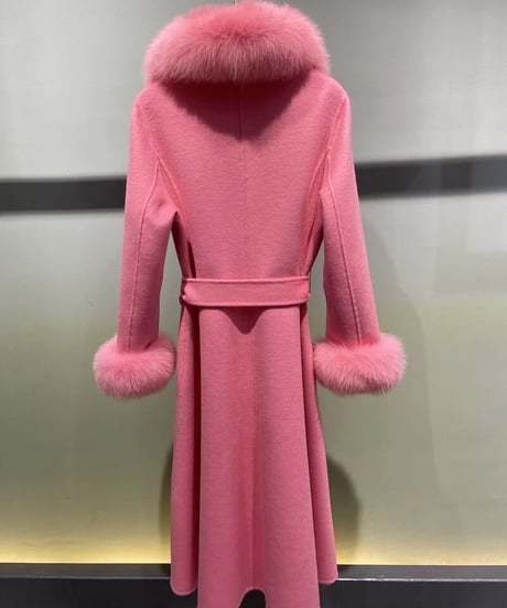 フォックスファーロングコート　5色展開