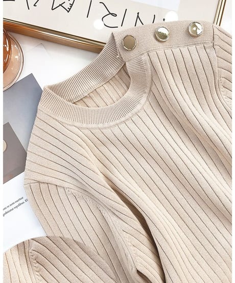 即納♡ニットパッチワークワンピース　2色展開