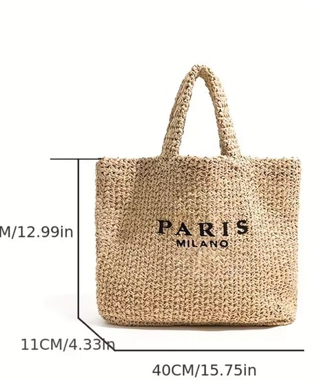 PARISロゴカゴバッグ　4色展開