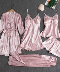 サテンルームウェア5点セット　5色展開