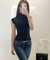 タートルネックカラートップス　6色展開