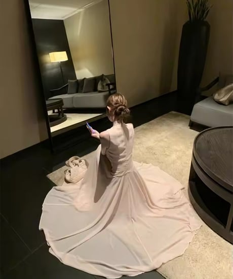シフォンロングワンピース