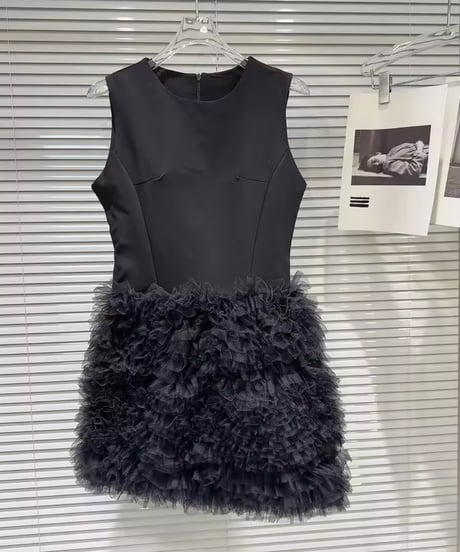 フリルミニワンピース　3色展開