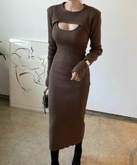 トップス付きタイトワンピース　2色展開