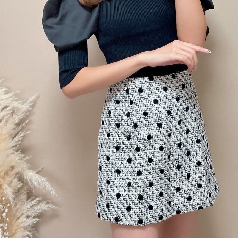 ツイードドットキュロットパンツ | Daisy