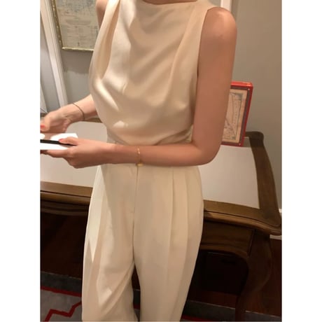 2color backリボントップス