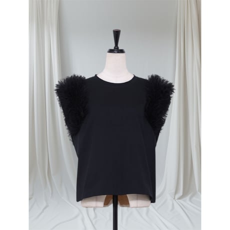 volume tulle sleeve tops