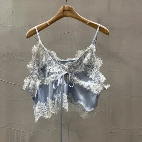 Lace Frill Satin Camisole