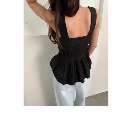 Airy Peplum Corset Top