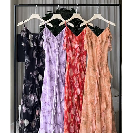 Sheer Floral Curve Slip Dress