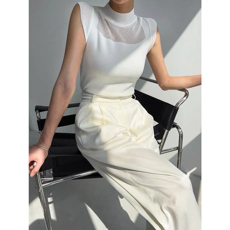Sheer Muse Mockneck Knit Top