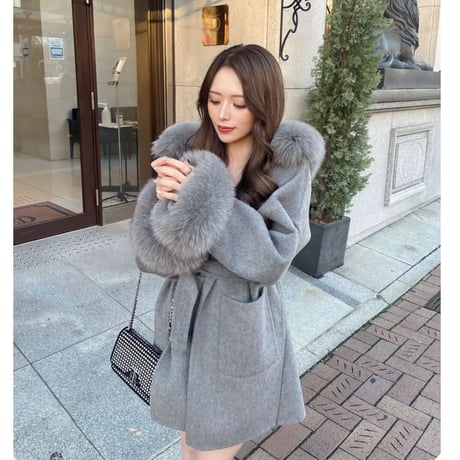 FOXファー ツイード ケープコート（RUIRUE BOUTIQUE フォックスファー 