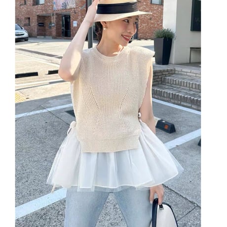 3color tulle docking tops