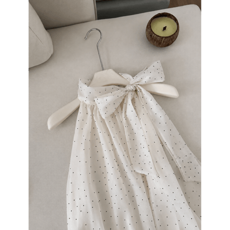 Dot Ribbon Airy Blouse